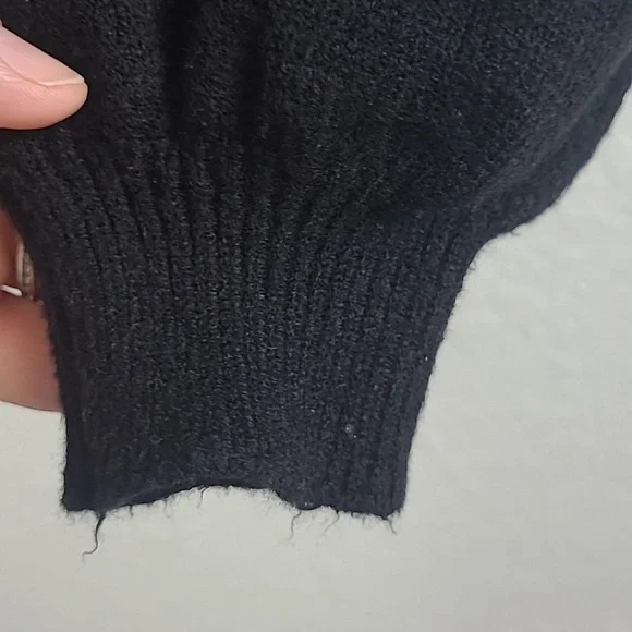 Threaded Leaf Cowboy Boots Black Sweater with Pink Boot Design Size S - Picture 6 of 8